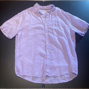 Amazon Essentials Linen Men's Slim Fit
Short-Sleeve Shirt Lilac Pink Sz XL